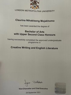 Profile photo of Claurina Mojakhomo, undefined tutor at Wiingy