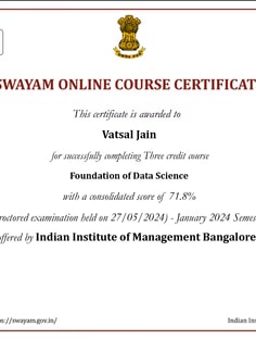 Profile photo of VATSAL JAIN, undefined tutor at Wiingy