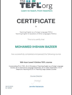 Profile photo of Ihshan Bazeer, undefined tutor at Wiingy