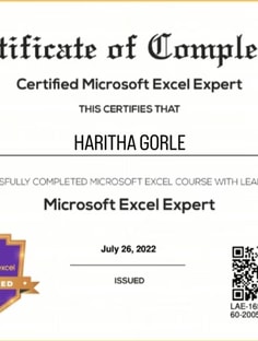 Profile photo of Haritha Gorle, undefined tutor at Wiingy