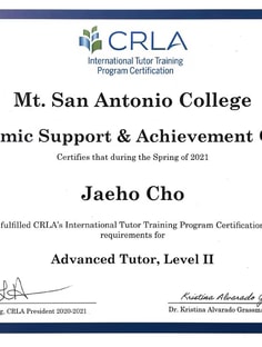 Profile photo of Jaeho Cho, undefined tutor at Wiingy