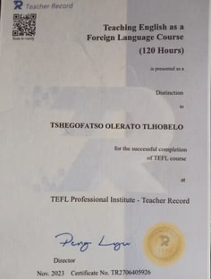 Profile photo of Tshegofatso  Tlhobelo , undefined tutor at Wiingy