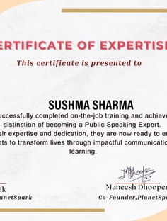 Profile photo of Sushma  Sharma, undefined tutor at Wiingy