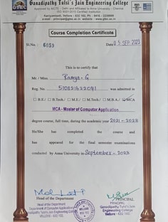 Profile photo of Ramya G, undefined tutor at Wiingy