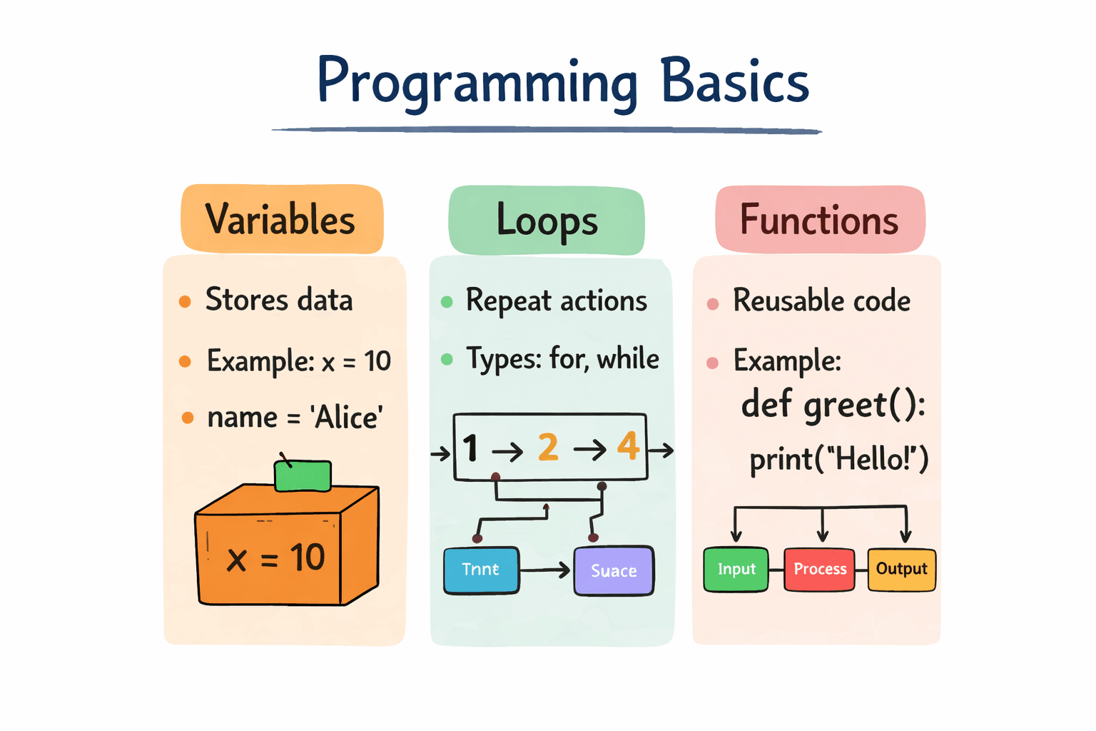Coding learning materials by Mahima