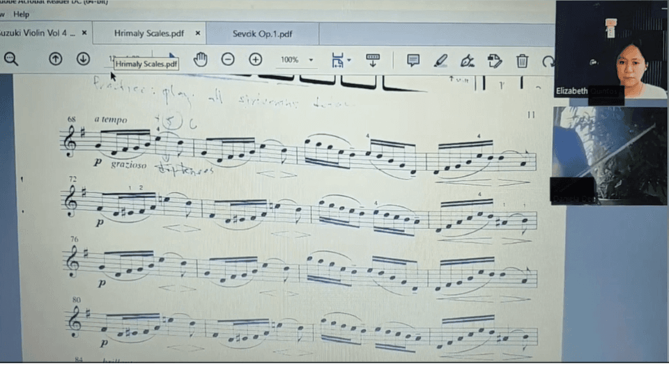 Violin learning materials by Elizabeth