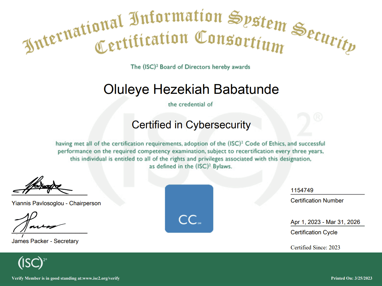 Oluleye graduated from University of Ibadan