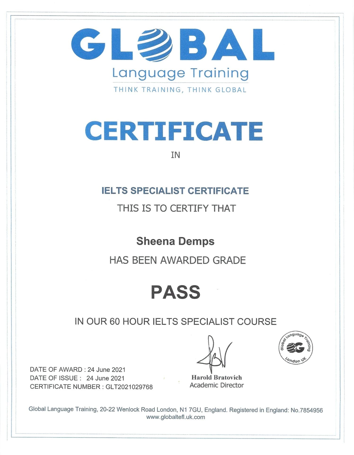 Sheena graduated from Transformation Academy