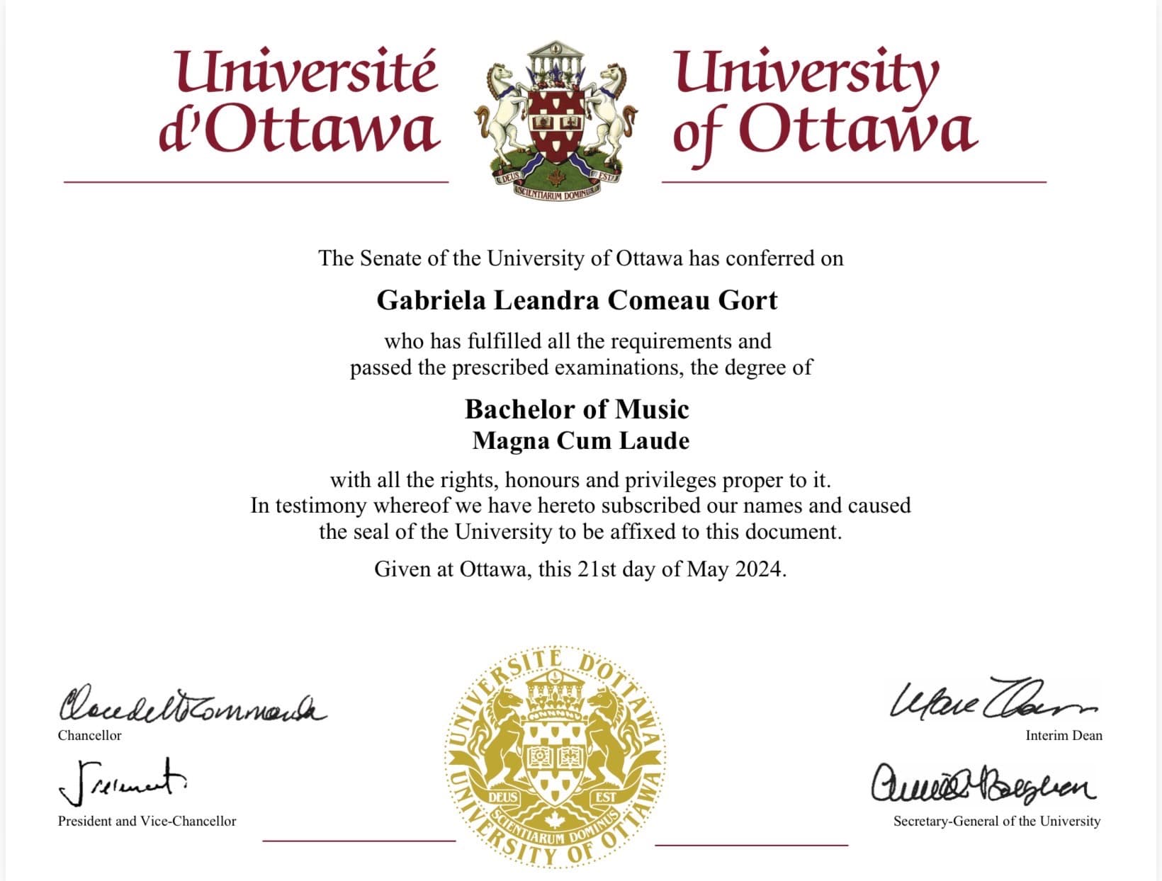Gabriela graduated from Royal Northern College of Music