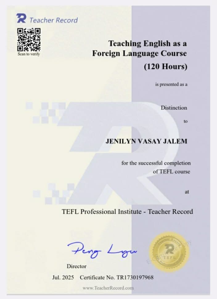 Jenilyn graduated from Western Mindanao State University