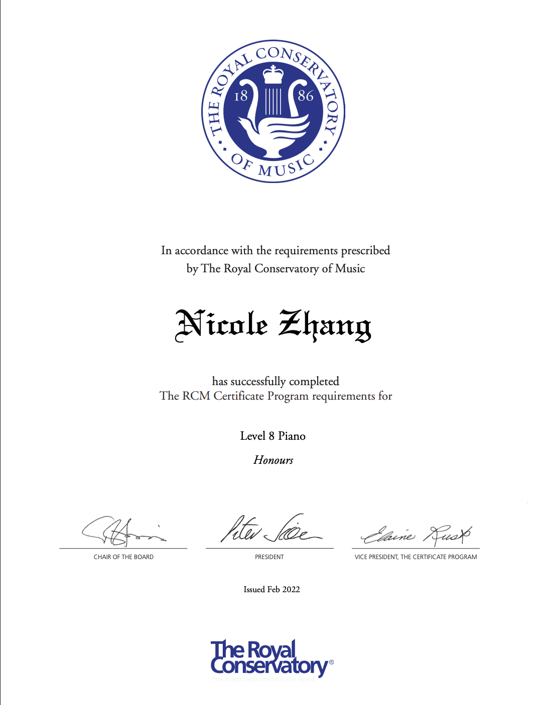 Nicole graduated from William Aberhart High School