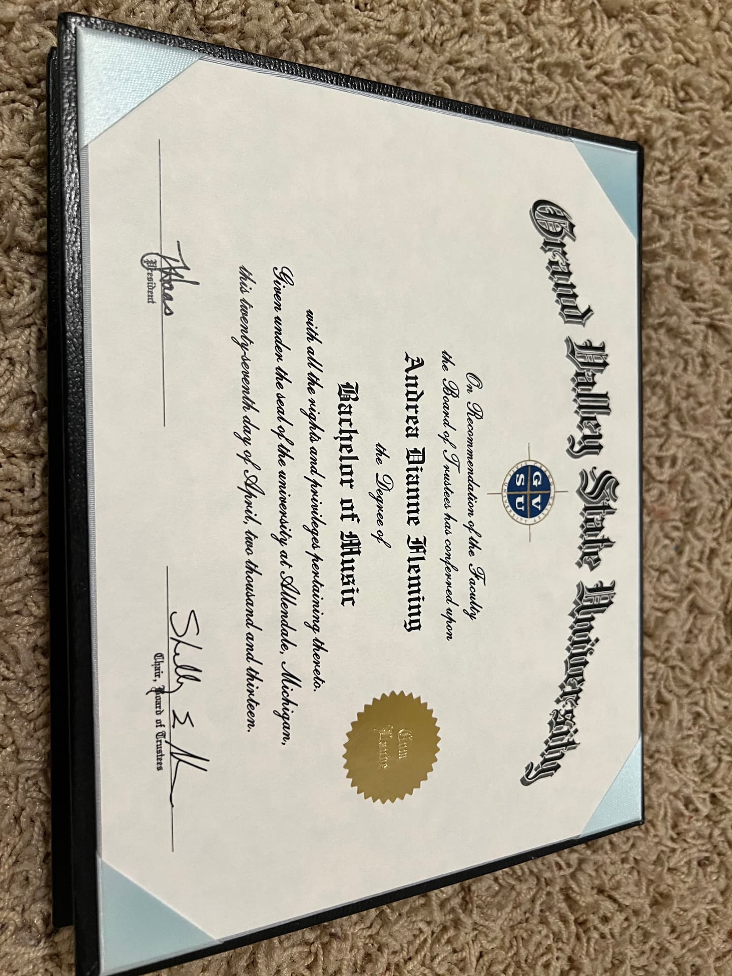 Andrea graduated from Grand Valley State University