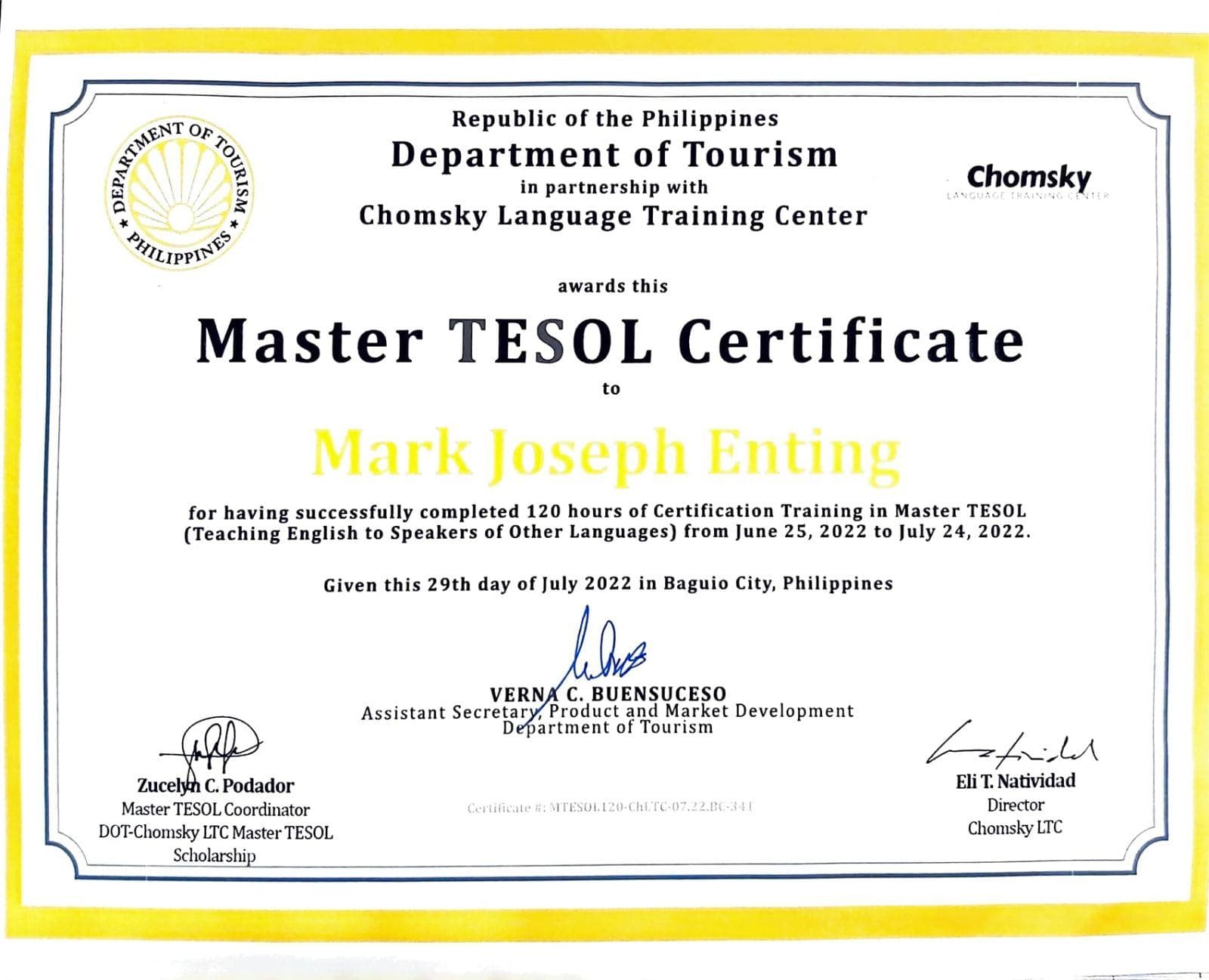 Mark Joseph graduated from CBD College Inc.