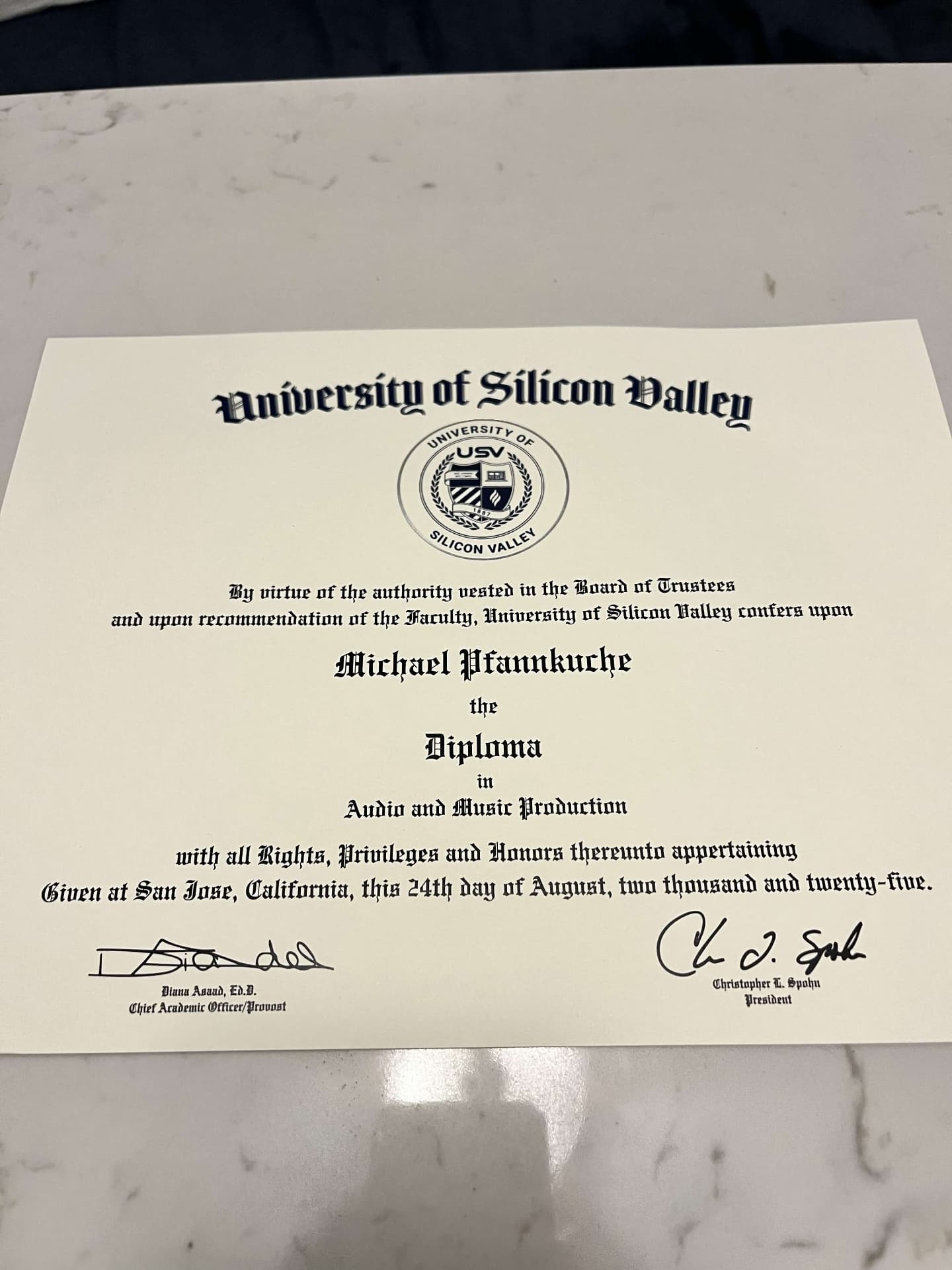 Michael graduated from University Of Silicon Valley