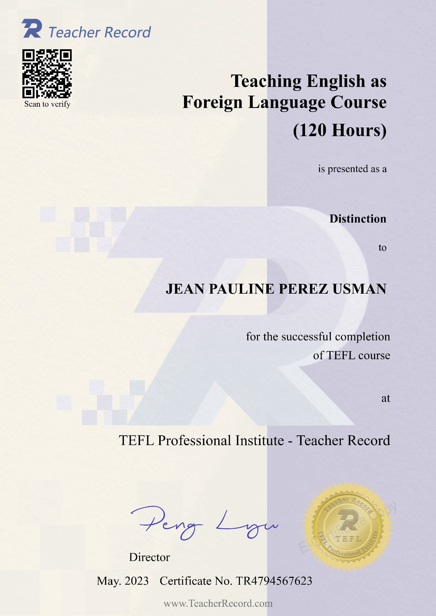 Jean Pauline graduated from Laguna State Polytechnic University