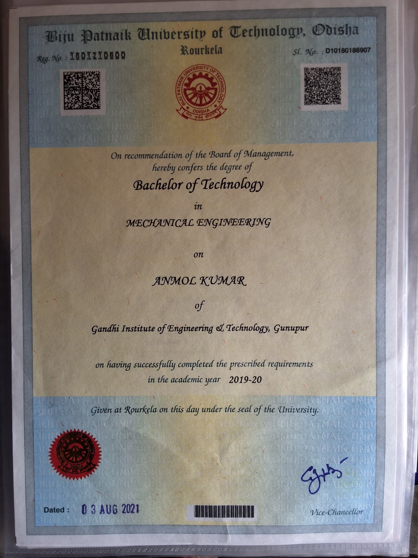 Anmol graduated from IIT BOMBAY