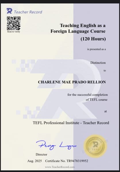 Charlene Mae graduated from Urdaneta City University