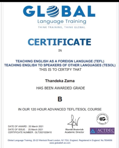 Blossom graduated from Varsity College