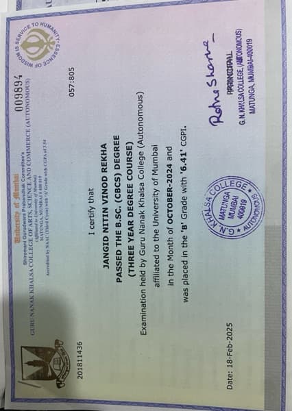 Nitin graduated from Mumbai university