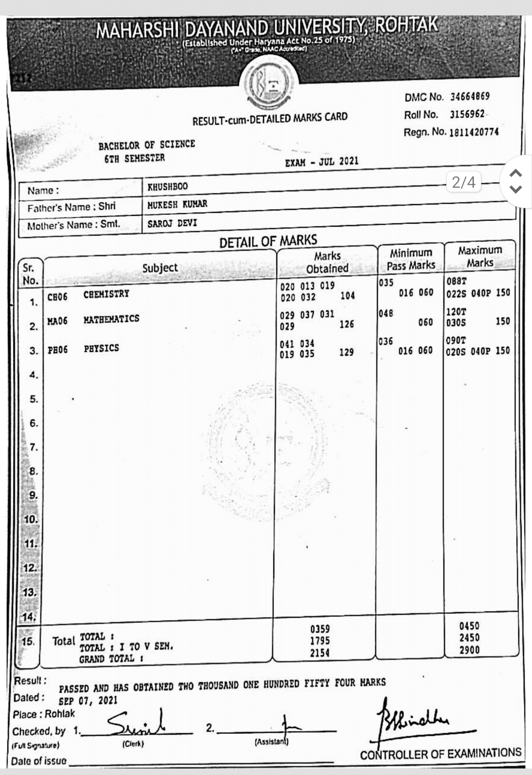 Khushboo graduated from J.C bose university of science & technology, YMCA , FARIDABAD