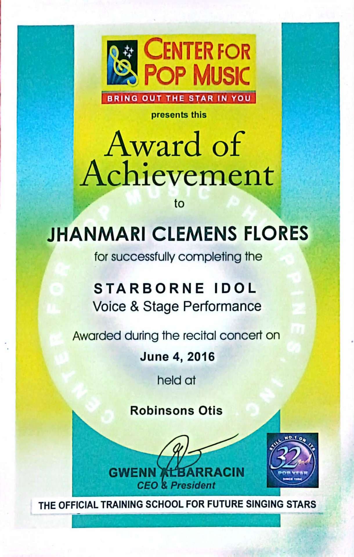 Jhanmari graduated from Emilio Aguinaldo College - Manila