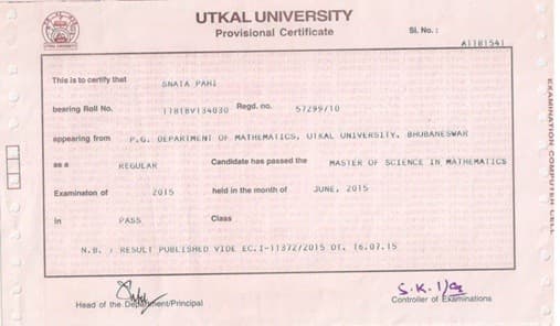 Certificates of Snata