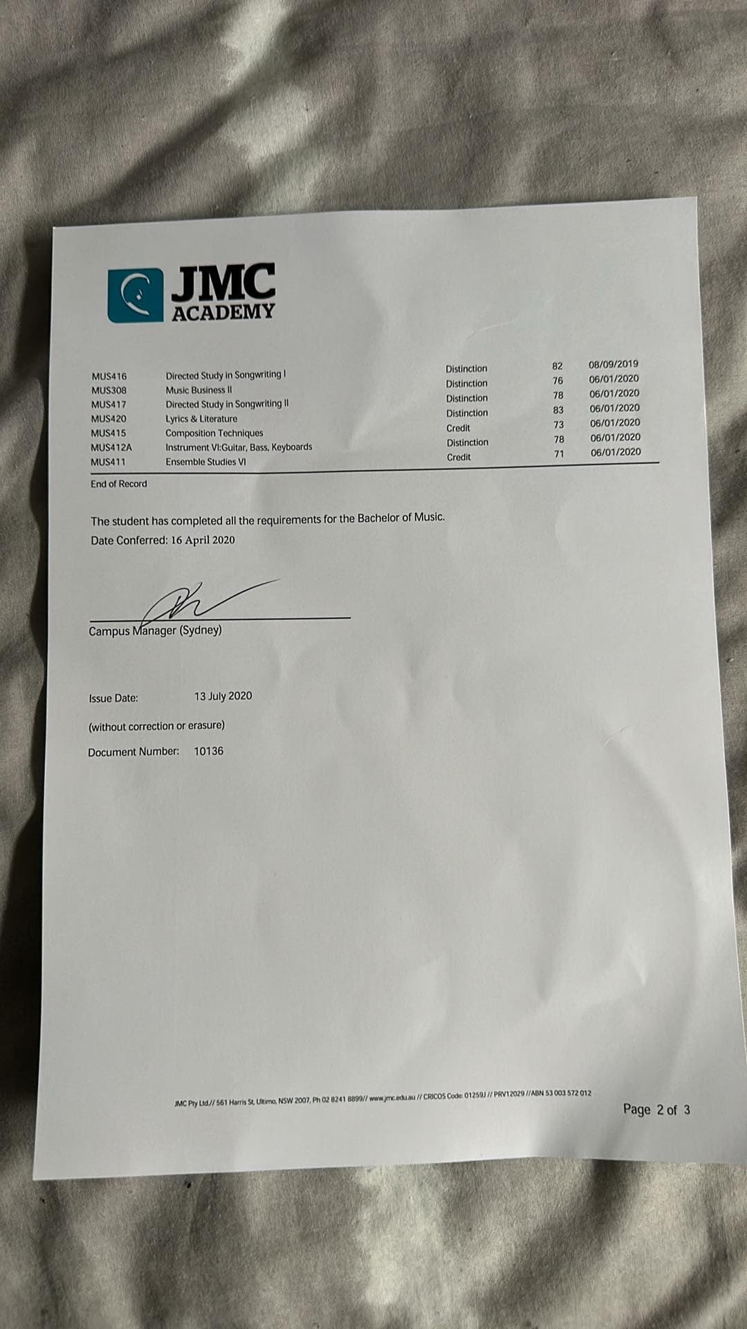 Aisha graduated from JMC Academy