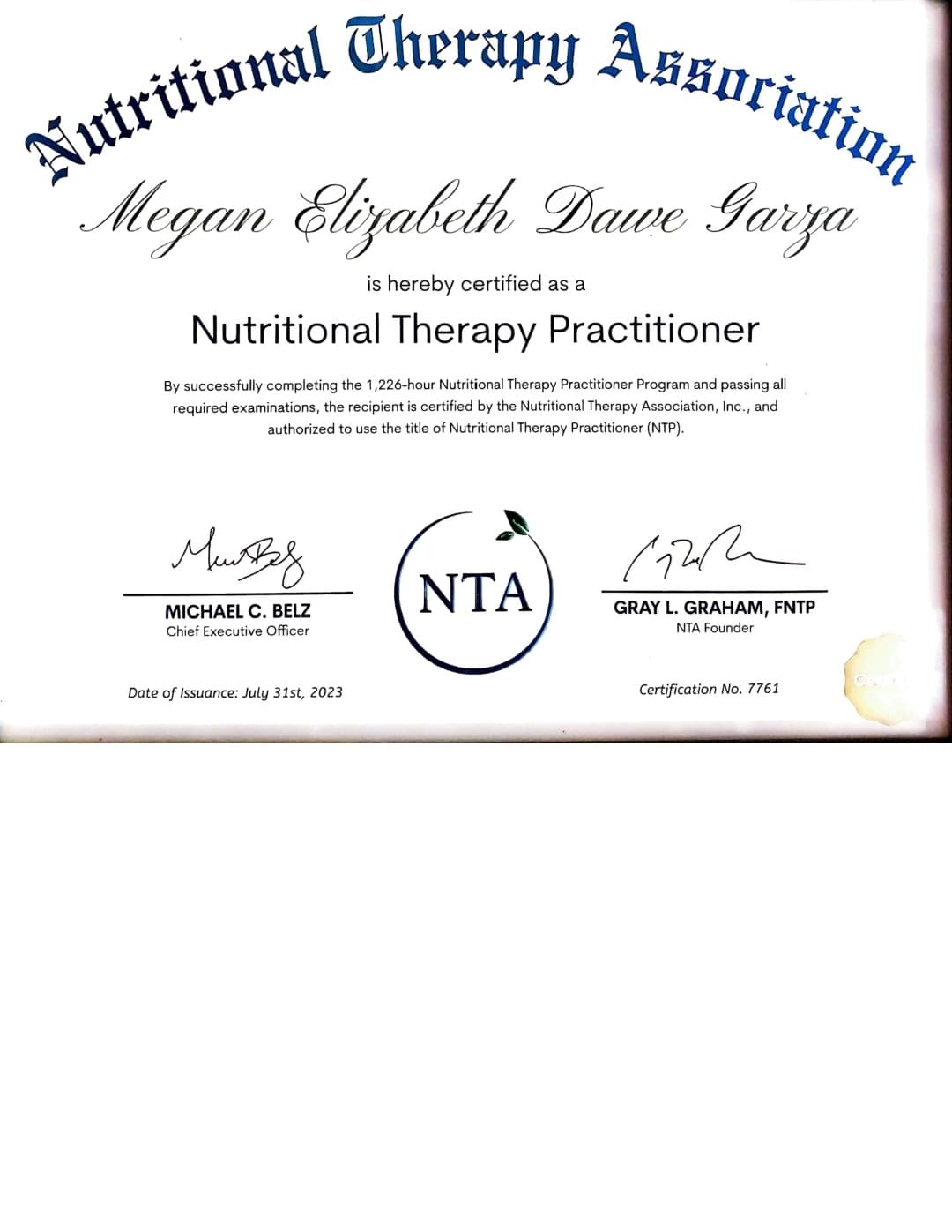 Megan graduated from Southern New Hampshire University