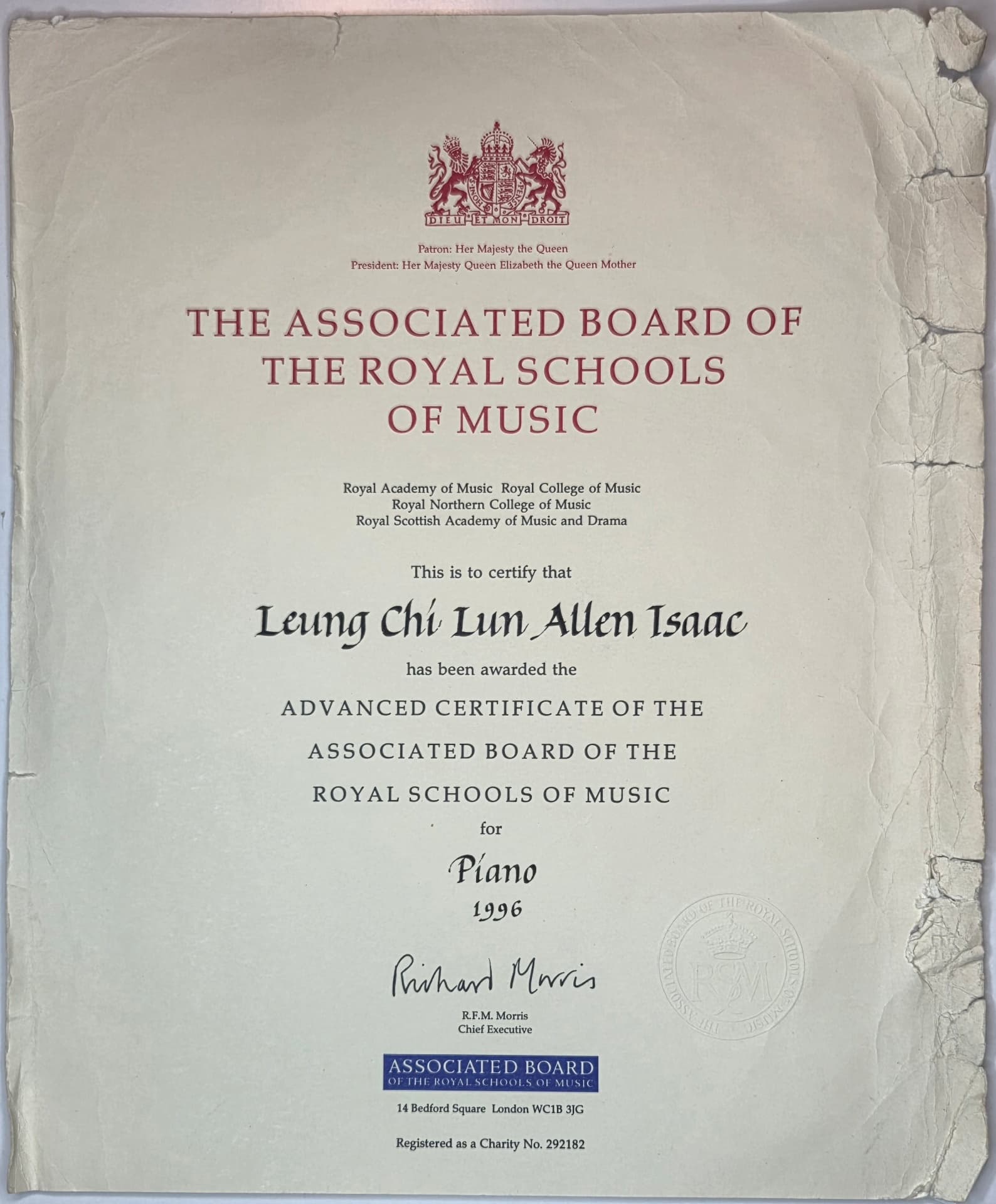 Isaac graduated from Douglas College