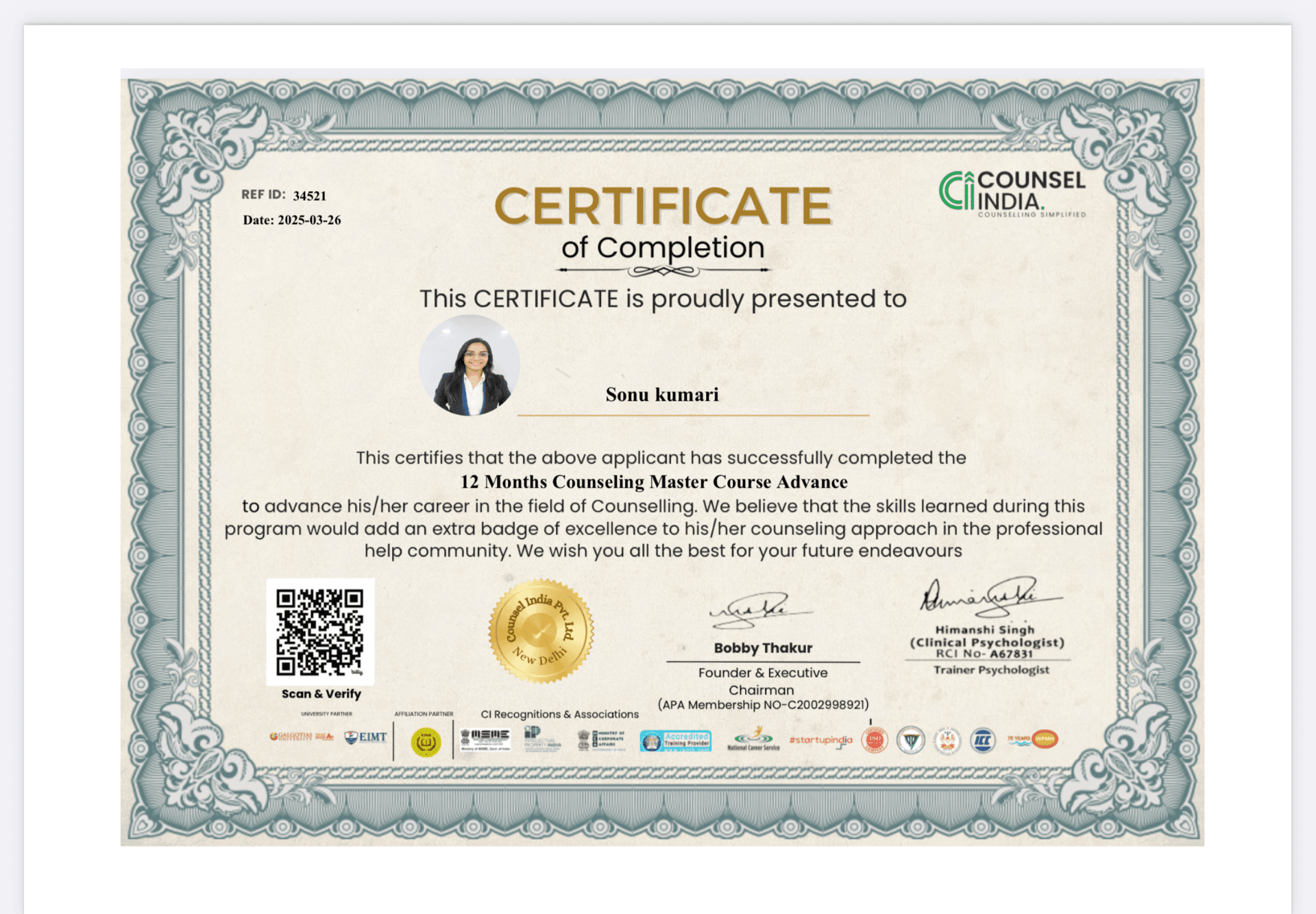 Sonu graduated from University of Delhi