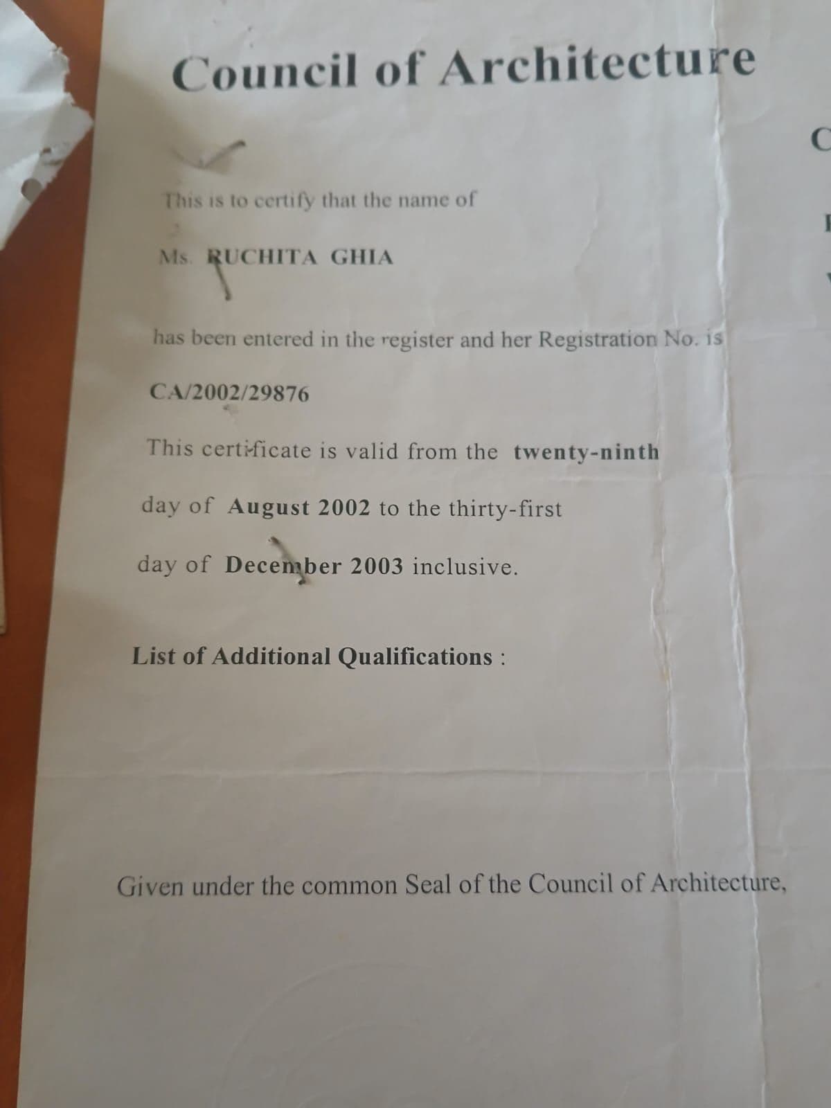 Ruchita graduated from Symbiosis institute of distance learning