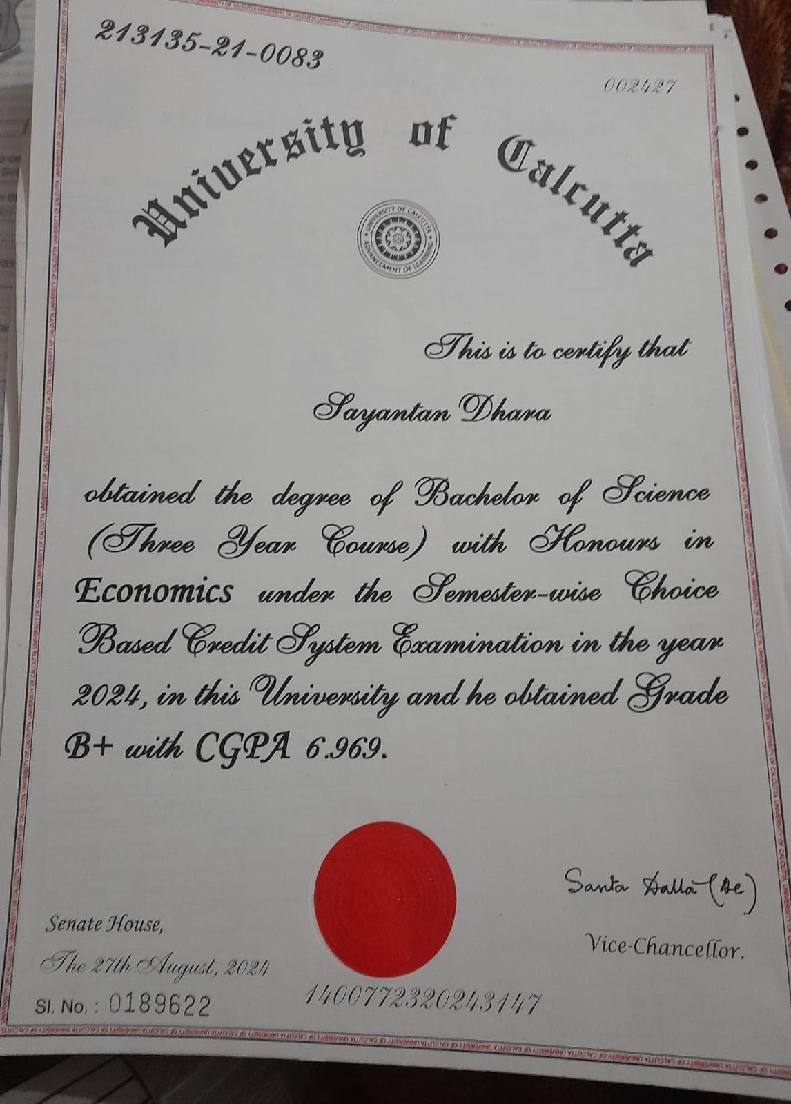 Sayantan graduated from University of Calcutta