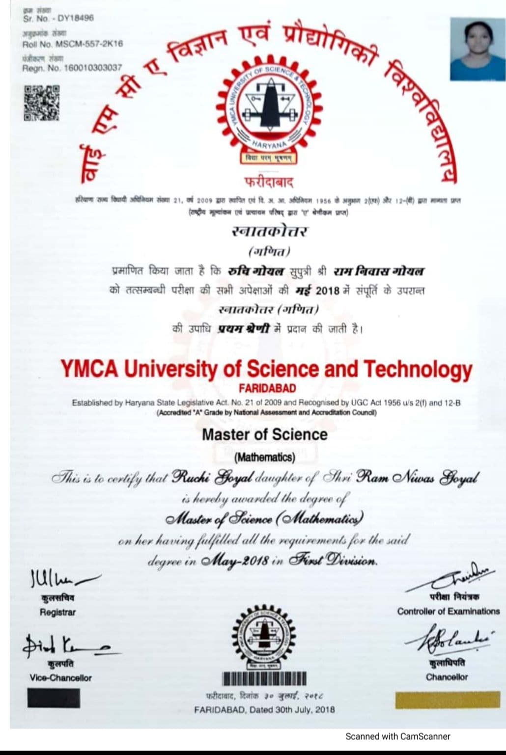 Ruchi graduated from University of Delhi