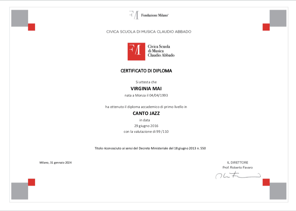 Virginia graduated from ICMP