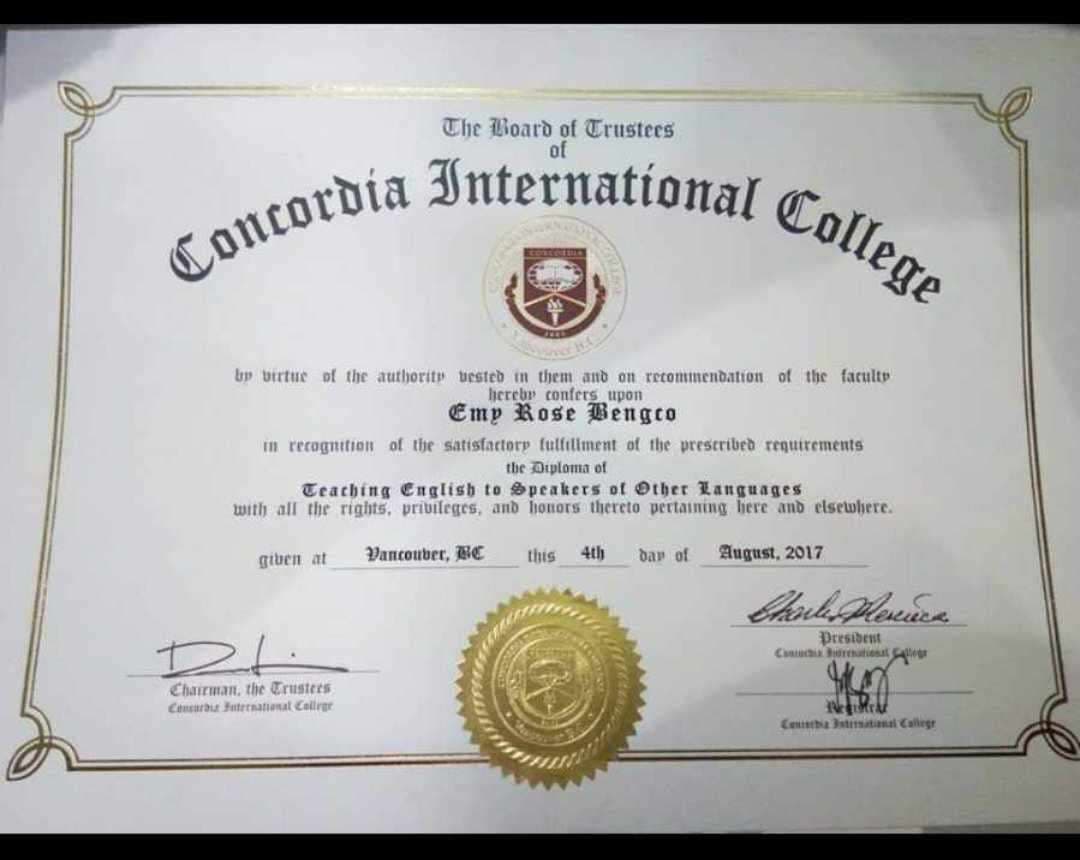 Emy Rose graduated from Holy Angel University