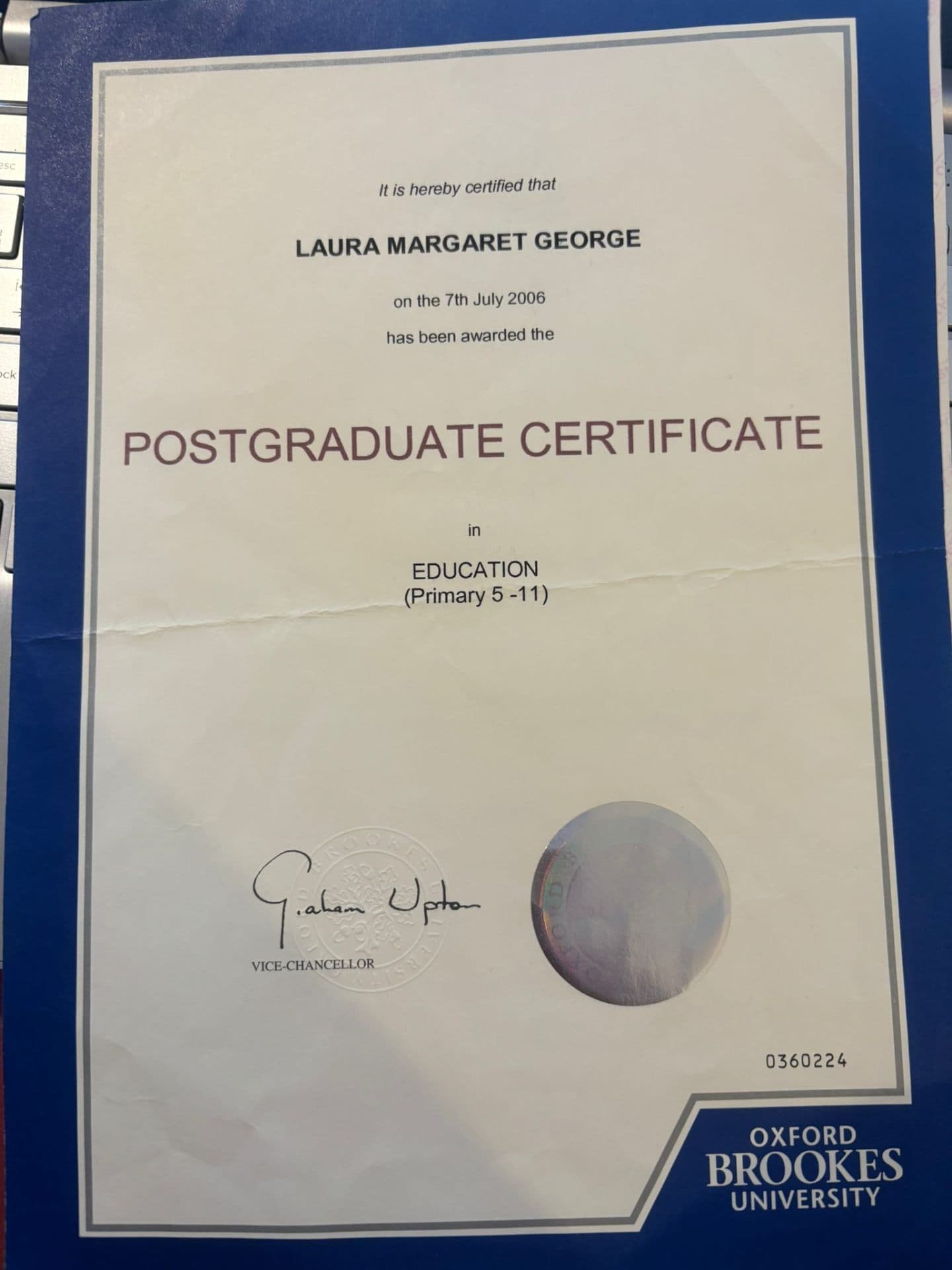 Laura graduated from University of Portsmouth