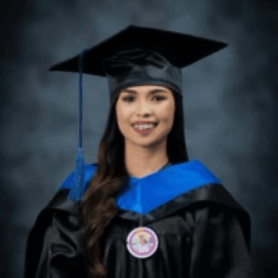 Evangelene graduated from Monkayo College of Arts, Science and Technology