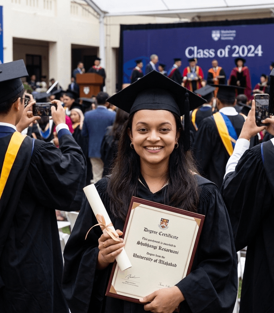 Shubhangi graduated from UNIVERSITY OF ALLAHABAD