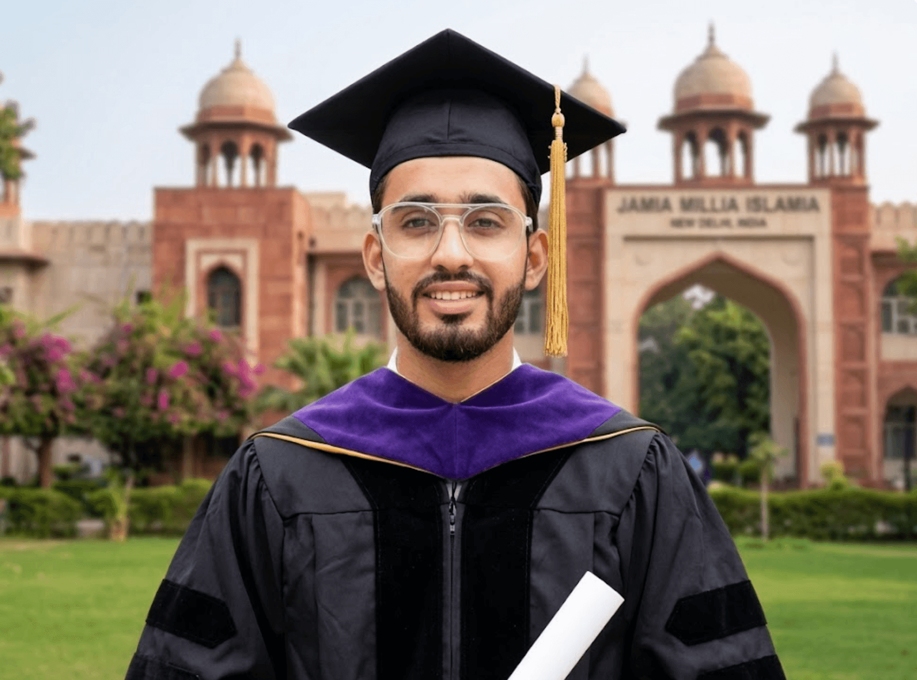 Zubair graduated from Jamia Millia Islamia