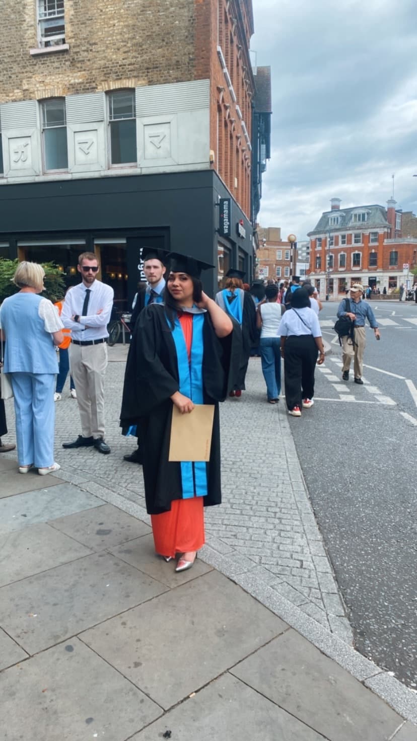 Denise graduated from Kingston university