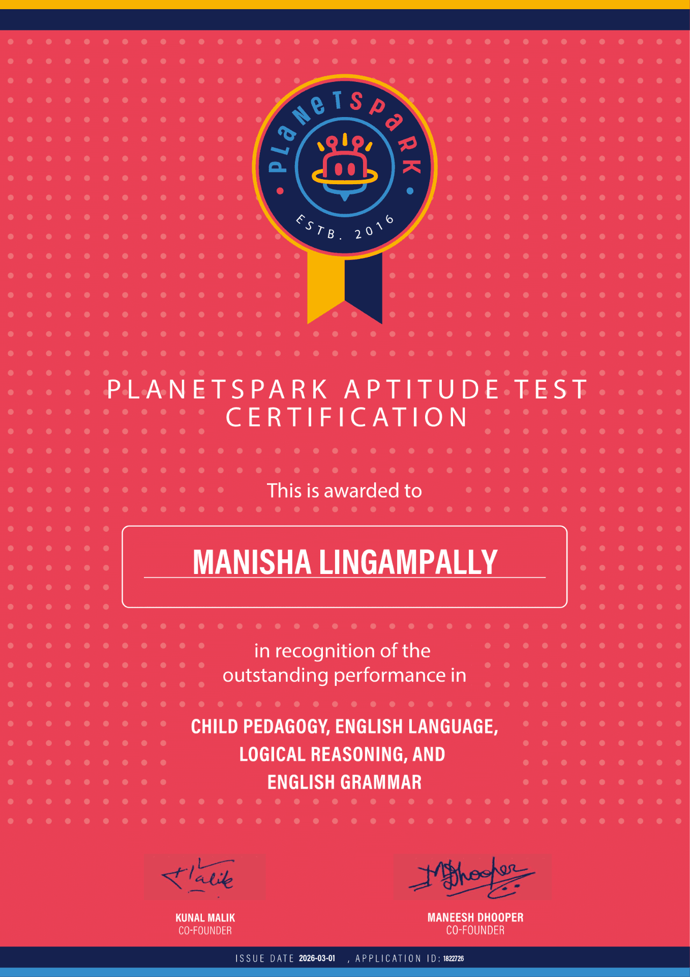 Lingampally graduated from government degree college