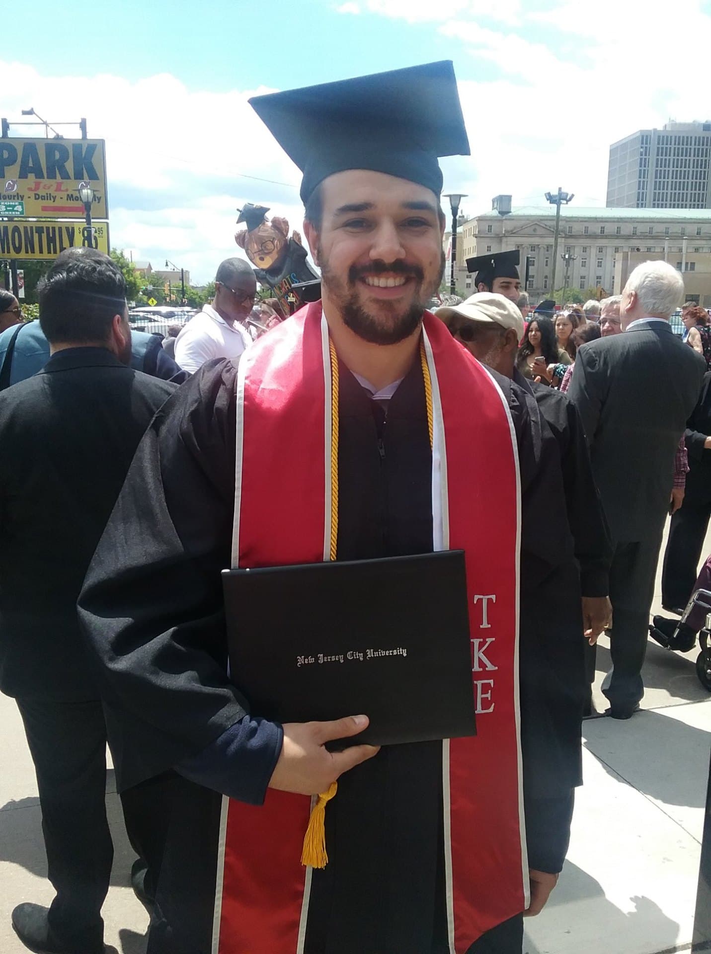 Graduation ceremony photo of Jeffrey