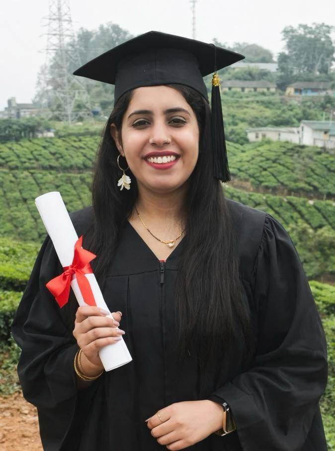 Graduation ceremony photo of Akshita