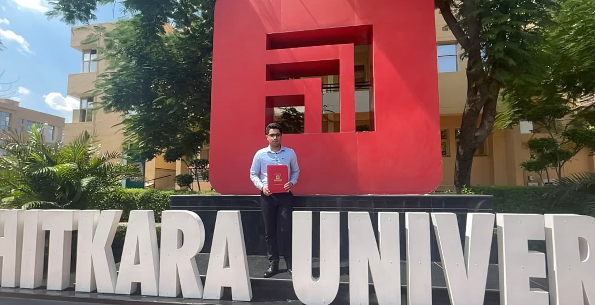 Graduation ceremony photo of Ashish