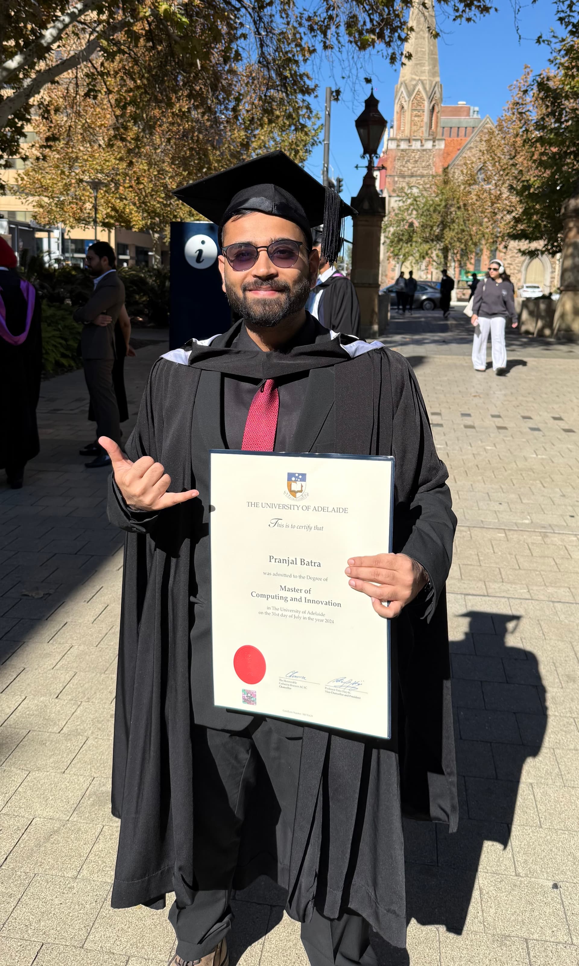 Pranjal graduated from University of Adelaide