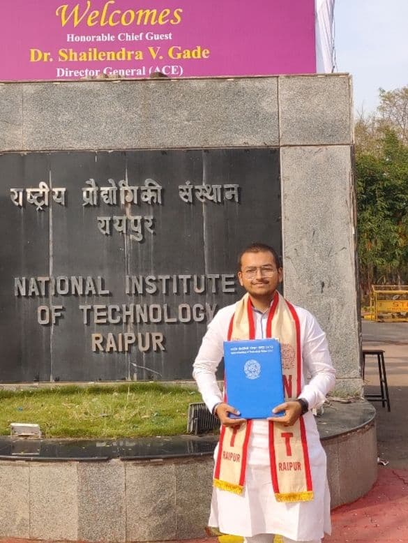 Graduation ceremony photo of Aditya