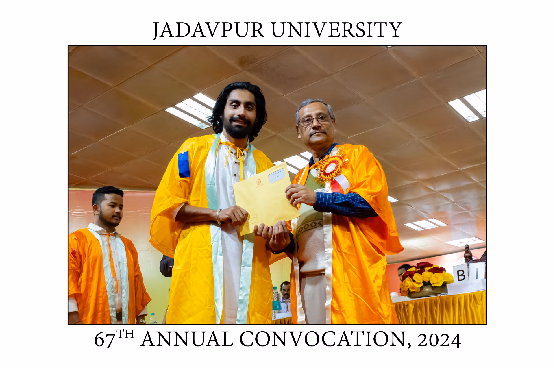 Graduation ceremony photo of Kabir Raj