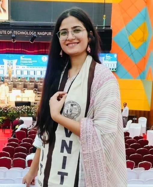 Graduation ceremony photo of Dimple