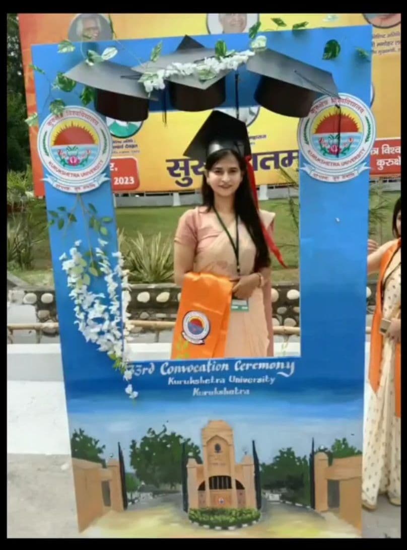 Graduation ceremony photo of Parul