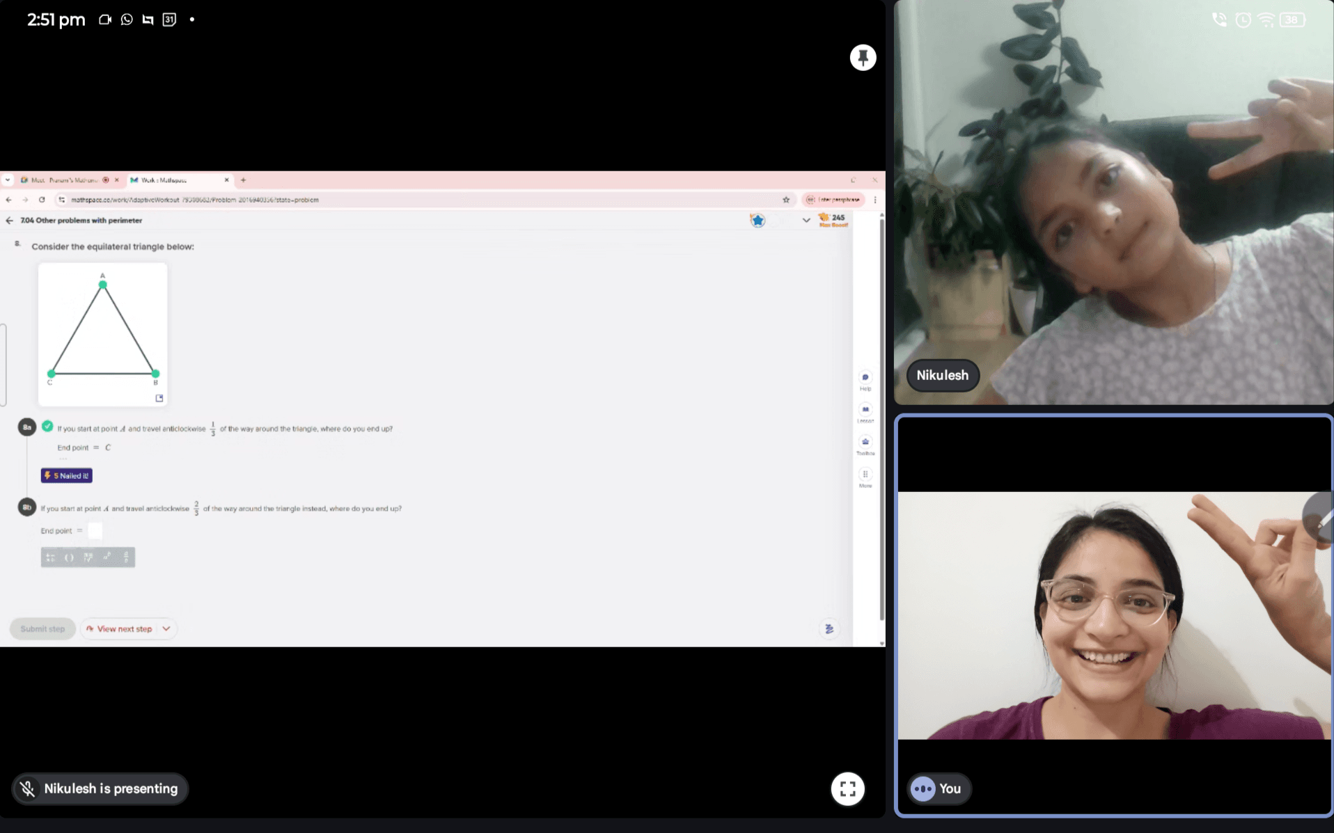 Monika conducting a lesson